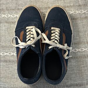 Vans Navy Blue and Brown Men's Shoes